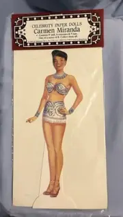 Celebrity Paper Dolls Carmen Miranda 9" Paper Doll Shackman Collections 1992