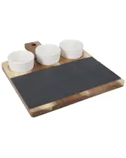 BIA Cordon Bleu Appetizer Board with Dip Dishes