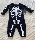 NEW Pottery Barn KIDS Toddler Glow-in-the-Dark Skeleton Halloween Costume~2T