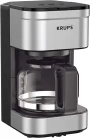 KRUPS Simply Brew Compact Filter Drip Coffee Maker, 5-Cup, 5-cup, Silver