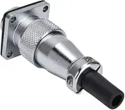 Aviation Plug Connector WS16 4 Pairs Male Female Panel Metal Wire Connector 7mm Socket, Industrial
