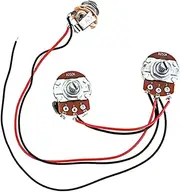 BIUDECO 1 Set Pots Bass Wiring Harness Pickup Wiring Harness Kit for Guitar Replacement Durable Cost Guitar Supplies DIY Accessory for Musicians