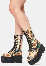 [Current Mood] Petal To The Metal Combat Boots
