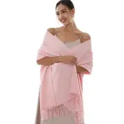 Winter Scarfs for Women Pashmina Shawls Wraps for Evening Dresses Large Pink