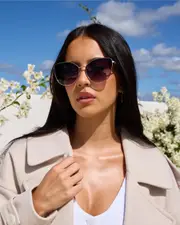 [Indie Eyewear] Indie Eyewear Women's Trinity Sunglasses in Gold/Smoke One Size Gold/Smoke