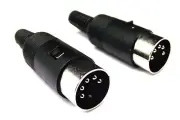 From OZ Quality 2PC 5 PIN DIN Male Solder Rack Panel Mount Plug Connector + F.P!