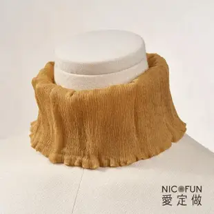 【NicoFun 愛定做】100%Silk真絲 流行色彩百搭圍脖(100%桑蠶絲 領巾 圍巾 圍脖 髮帶 皺褶絲巾)