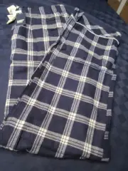 NWT $58 LANDS END FLANNEL PAJAMAS PJ SLEEP PAJAMA PANTS NAVY PLAID XL 18