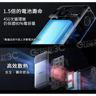 Anker 733 行動電源 10000mAh GaN 氮化鎵 65W 快充 行動電源+充電器 二合一 3孔輸出