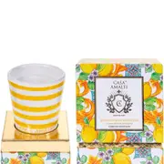 Casa Amalfi Buongiorno Positano Hand Painted Vase Candle Lemon Basil & Mandarin