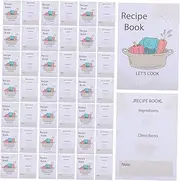 MAGICLULU Convenient Recipe Sheets 50pcs Compact Food Note Cards Recipe Accessory Cards