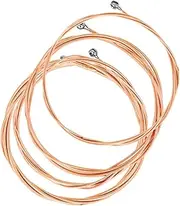 BESTonZON 4pcs Wooden Bass Strings Hexagonal Coated Alloy Wrapped Strings for Bass Guitar Quick Fix and Precise Tightening High Carbon Alloy for Bright Sound and Sturdy