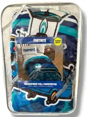 Fortnite Battle Bus Microfiber Full Comforter 76in x 86in Supersoft Epic Games