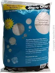 AQUA ONE COARSE FILTER WOOL 100X25CM BAG