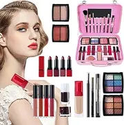Makeup Kit for Teens | Cosmetic Set Large Capacity Make Up Kit with Reusable Case,Dress-Up Accessories with Eyeshadow Waterproof Makeup Palettes for Beginner