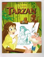 HOW TO DRAW DISNEY'S TARZAN 1999 SC BOOK NEW NM+ MOVIE EDGAR RICE BURROUGHS