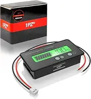 1PZ BCM-H74 Battery Capacity Monitor, Wide Voltage Range DC 6V-63V, Replacement for 12V/24V/36V/48V Batteries, LCD Display, Voltage Tester for Lithium/LiFePO4/Lead-Acid Batteries