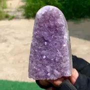 341G Natural Amethyst geode quartz cluster crystal specimen Healing