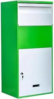 Floor Package Drop Box,Outdoor Security Package Drop Box With Key Lock,Anti-theft And Anti Rust,Suitable Van,Suitable For Home Operation Safety Use (Green)