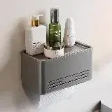 在飛比找遠傳friDay購物優惠-DE生活 鋁合金浴室紙巾盒(衛生紙收納盒 浴室置物架 防水衛