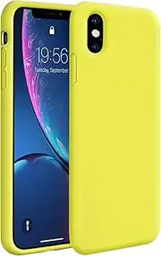 ZUSLAB Nano Silicone Case Compatible with Apple iPhone X/XS Shockproof Gel Rubber Bumper Protective Cover - Yellow