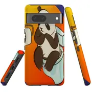 For Google Pixel 7 Case Tough Protective Cover Pandas Toilet