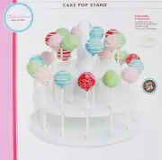 Cake Pop Stand, 24-Notches, 2 Tiered, White
