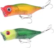 LLEIIshen 1PCS Big Fishing Lure 90mm 17g Lifelike Popper 3D Eyes Top Water Wobblers Isca Artificial Hard Bait 6# Hooks Bass Swimbait Pesca/1348