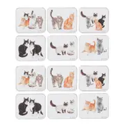2x 6pc Ashdene Purrrfect Moments Coaster Square 11x9cm