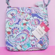 Vera Bradley Hello Kitty Triple Zip Hipster Crossbody Bag Purse Travel Organizer
