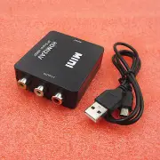 Black Mini Composite HDMI to Video AV CVBS 3RCA Converter Adapter 720p 1080p