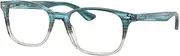 [Ray-Ban] RX5375 Eyeglasses Bundle: RX 5375 8146 Gradient Turquoise Havana and Eyewear Cleaning Kit, Gradient Turquoise Havana