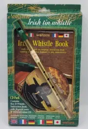 Waltons D Tin Penny Folk Irish WHISTLE GIFT PACK with CD and Book.