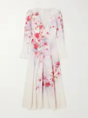 [Zimmermann] Zimmermann - Crush Belted Floral-print Linen Midi Dress - Cream - 1 1 Cream