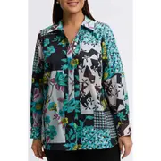 Foxcroft Kylie Cotton Sateen Button-Up Shirt