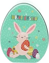 BELLIFFY Easter Bunny Decoration Cartoon Tin Bunny Tin Cartoon Storage Chocolate Candy Decorations Rabbit Collection Treat Boxes Decor Decorative Egg Cute Decorated Holder Boxes Shape Eggs