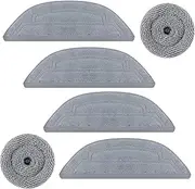 6 Mop Pads for Roborock S8 MaxV Ultra, Washable Reusable Replacement Mops Cloths, Floor Cleaning Pads of Robot Vacuum, Mopping Pad Replacement Accessories, Fiber Cloths for Roborock