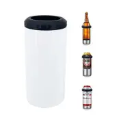 ALQ 12 Pack 4 in 1 Can Cooler 16oz Sublimation Tumbler Blank with Straws, Sub...