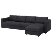 VIMLE 4-seat sofa, with chaise longue/Hillared anthracite