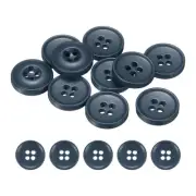 10pcs Sewing Button 15mm 4 Holes Resin Round Crafting Buttons, Sea Blue