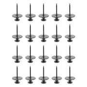 20 Pack Small Nails for Picture Hanging Double-Headed Picture Hangers Nails Wall Nails for Hanging Pictures (Black)