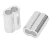 1/4" Wire Rope Sleeve,Cable Crimp Ferrule,Aluminum Crimping Sleeve 94 Pieces