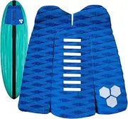 Surfboard Traction Pads - Adhesive Non-Slip Deck Grip Mat - Surfing Traction Anti-Slip Pad, Non-Slip Trimmable Deck Sheet, Adhesive Professional Tail Pad for Fish Board