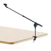 Desk Mountable Microphone Stand Black Table Edge 3/8" 5/8" Thread Condenser Mic