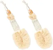 Natural Sisal Body Brush Set 2pcs Large Size Bath Brushes Scrubbing Brush Bathroom Dry Bath Brush for Exfoliation