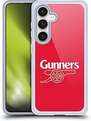 Head Case Designs Officially Licensed Arsenal FC Gunners Red Crest 2 Soft Gel Case Compatible with Samsung Galaxy S24 5G