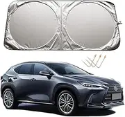 Windshield Sun Shade for Lexus NX NX300 NX350 NX300h NX350h NX250 NX200t NX450h NX 300 350 450h Hybrid EV Accessories 2015-2024, Car Front Window Sunshade Sun Visor Shield, WSS865LX0001