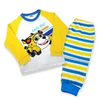 在飛比找momo購物網優惠-【咘隆家族】兒童居家服套裝(黃藍色)
