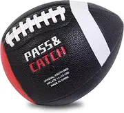 PassCatch Training Football, Composite Leather Football Training Equipment, Kids/Youth Size(Ages 7-13) and Official Size (Ages 13+) Football Improving Enhance Solo Passing Catching Skills (Deflated)