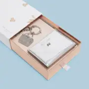 $95 Ted Baker silver wallet & bag FOB keyring bup80